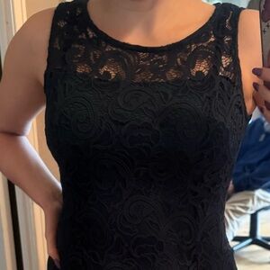 Claiborne Black Strapless Lace Dress